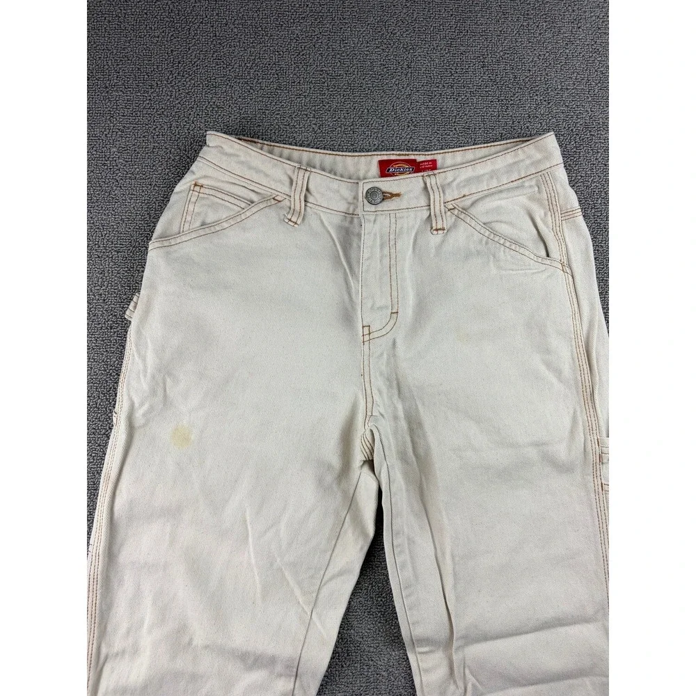 Dickies Carpenter‎ Pants Women 1/25 Beige Relaxed Cotton Work Streetwear Skater
